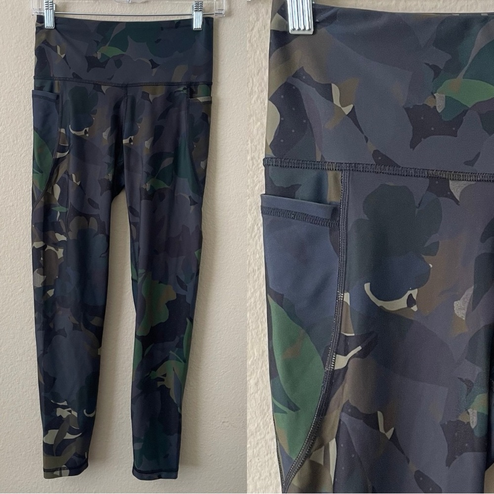 old navy floral camo print leggings